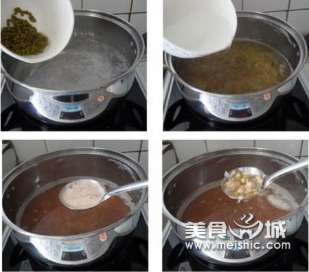 银耳荔枝绿豆爽的做法
