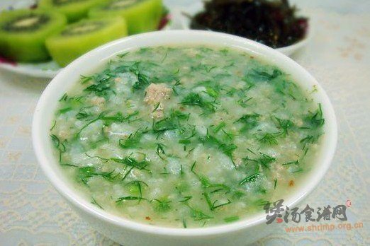 茴香瘦肉粥的做法