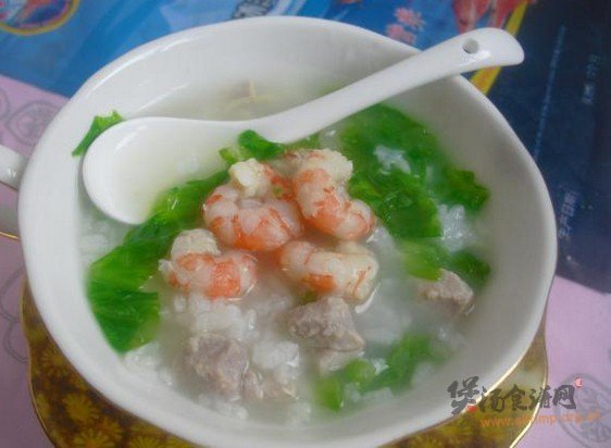 北极虾瘦肉粥的做法