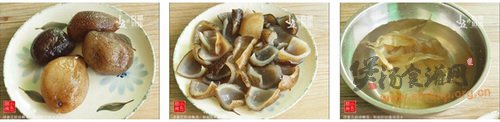 球参花胶排骨汤的做法