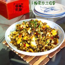 卜酸菜炒土鸡蛋的做法 卜酸菜炒土鸡蛋的做法