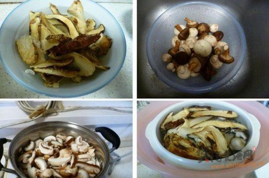 松茸杂菌煲的做法