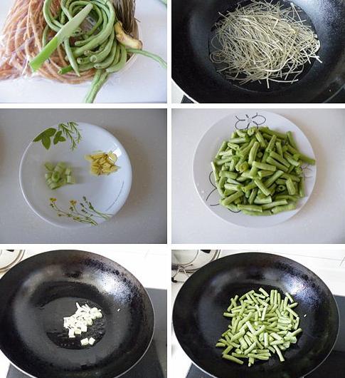 麻花豆角炖粉条的做法