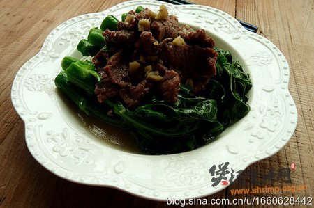 牛肉姜汤烩芥兰的做法
