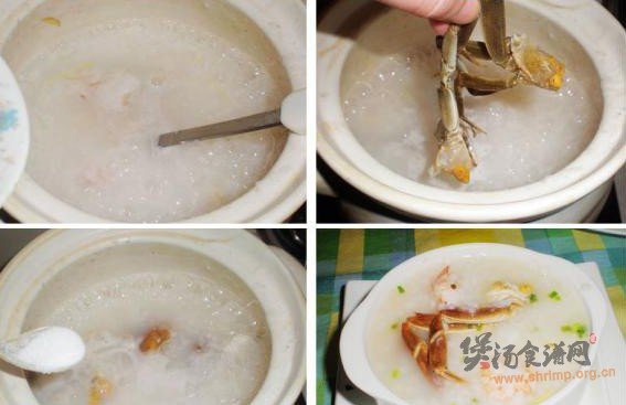 虾仁蟹粥的做法