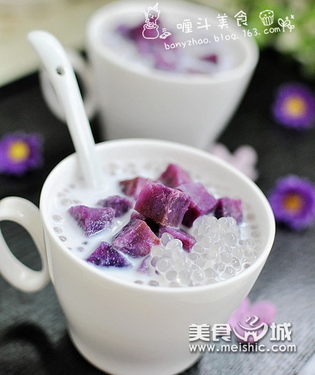 紫薯椰汁西米露的做法