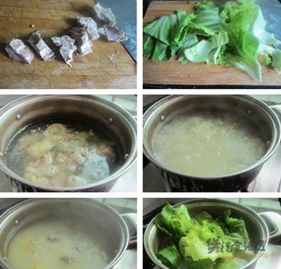 咸猪骨滚芥菜汤的做法