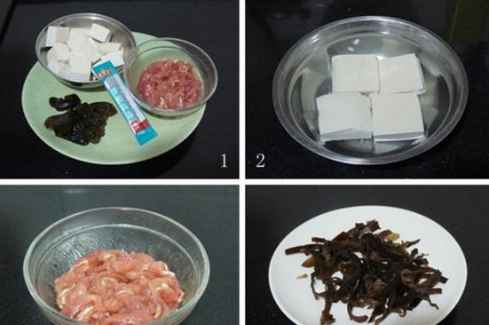 木耳豆腐煲的做法