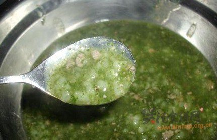 猪肝菠菜粥的做法