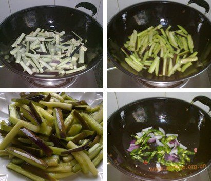 豆酱黑椒茄条的做法