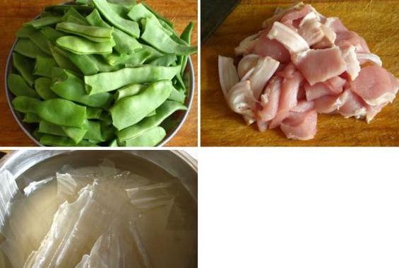 猪肉豆角炖粉皮的做法