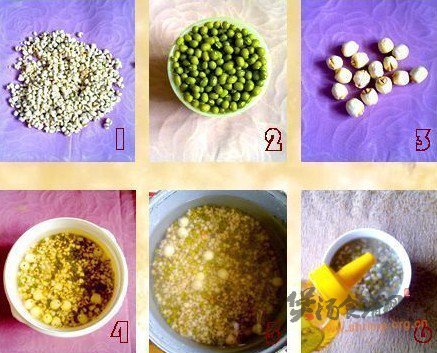 绿豆莲子薏米粥的做法