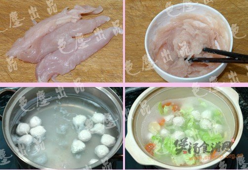 鸡肉丸子汤的做法