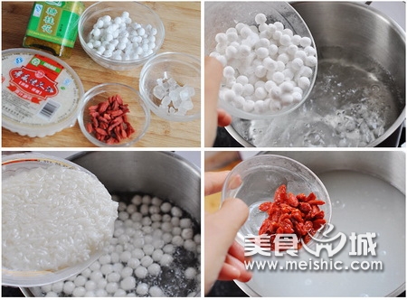 桂花米酒圆子羹的做法