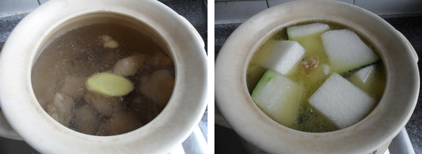 鸭腿冬瓜薏米汤的做法
