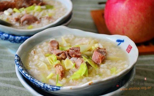 包菜鸭肉泡粥的做法