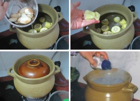 玉米淮山煲鸡汤的做法
