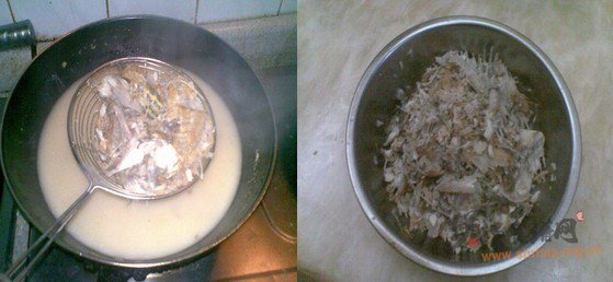 鱼骨头豆腐汤的做法