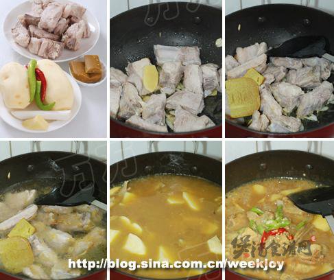 咖喱土豆炖排骨的做法