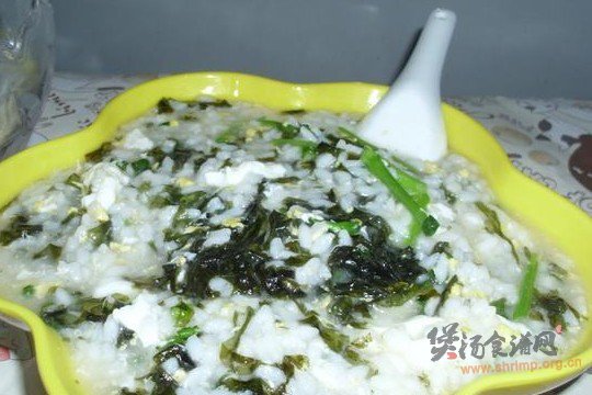 紫菜鸡蛋粥的做法