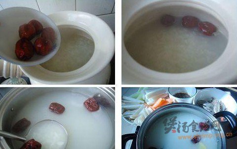 鲜虾粥底火锅的做法
