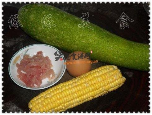 玉米节瓜蛋花汤的做法