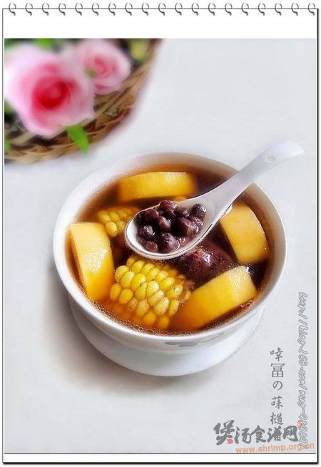 赤小豆玉米木瓜扇骨汤的做法