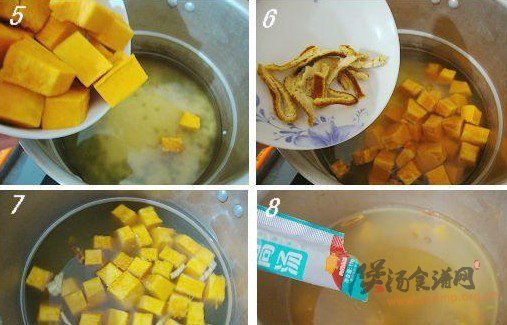 绿豆南瓜肉末粥的做法