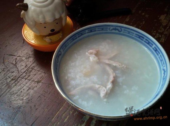 干贝肉丝粥的做法
