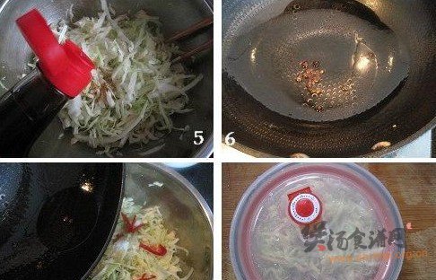 生腌酸辣包菜丝的做法