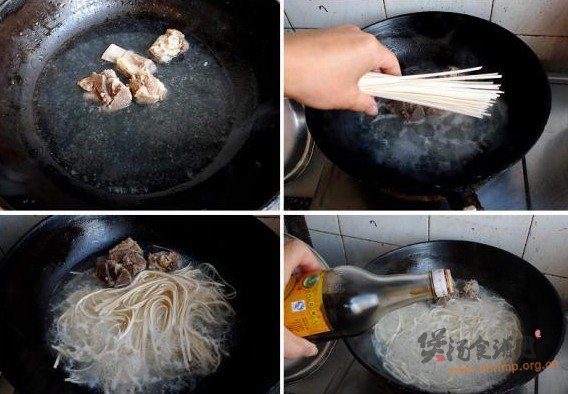 青菜排骨面的做法