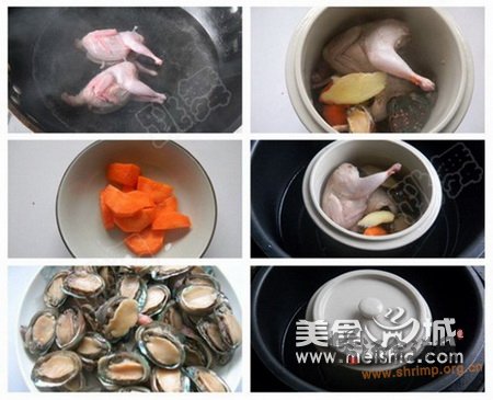 鲍鱼炖鹌鹑的做法