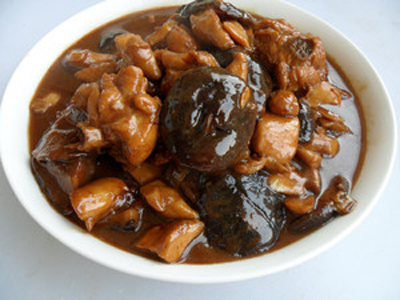 菇炖鸡的做法