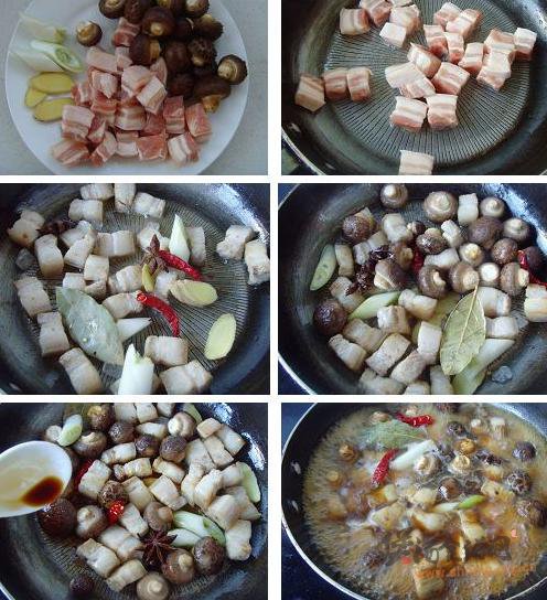 香菇炖肉的做法
