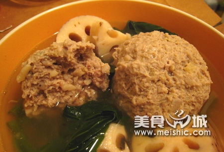 清水鲜藕狮子头的做法