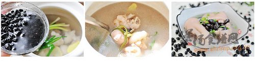 猪蹄煲黑豆的做法