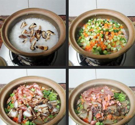 彩蔬腊味煲仔饭的做法