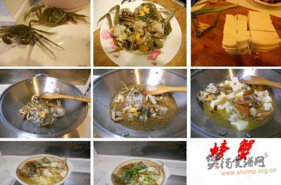 螃蟹豆腐煲的做法