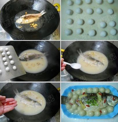 鲫鱼炖汤圆的做法