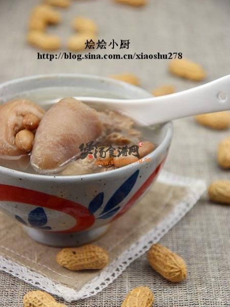 猪尾骨花生汤的做法