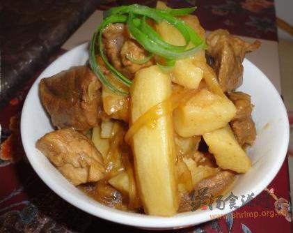 肉炖山药粉条的做法