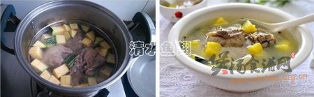 鲜滑倭瓜尾骨汤的做法