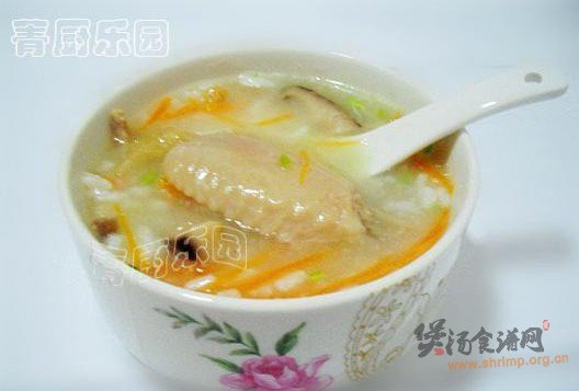 胡萝卜香菇柴鸡粥的做法