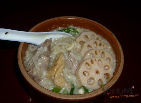 鸭肉莲藕粥的做法