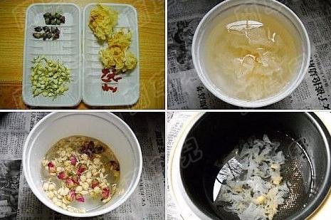 茉莉玫瑰炖银耳的做法
