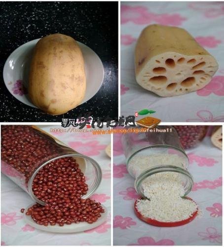 红豆糖藕粥的做法