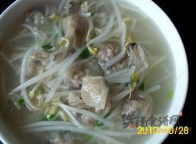 豆芽燕皮汤的做法