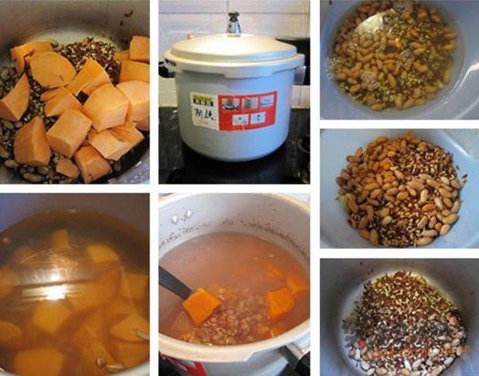 红米番薯小麦粥的做法