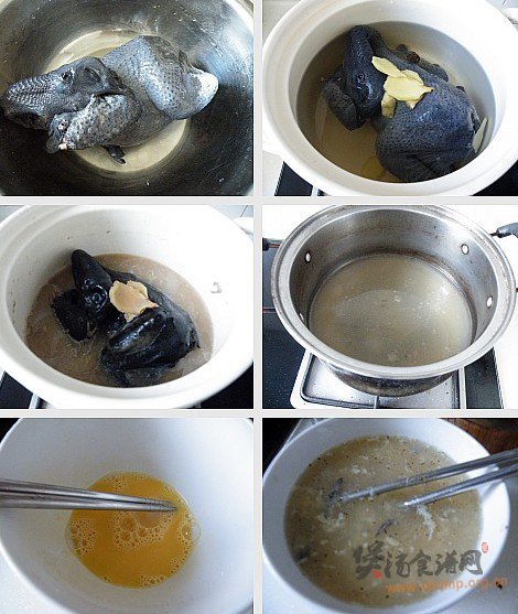 乌鸡蛋花汤的做法