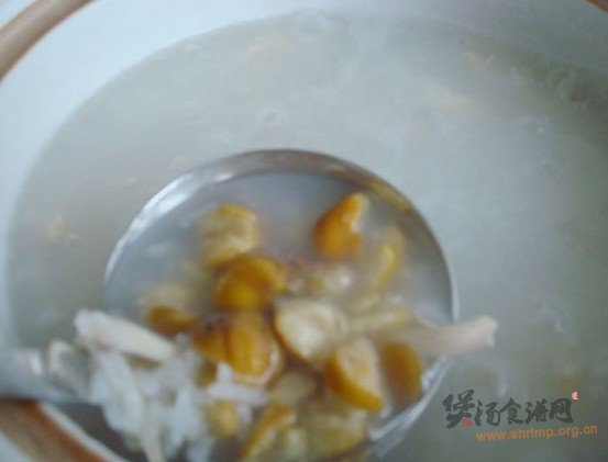 栗子鸡丝粥的做法